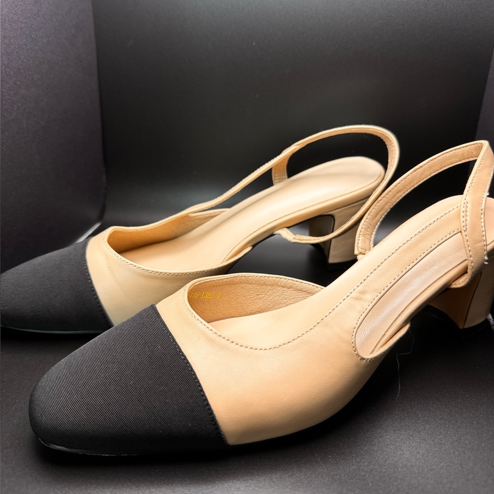 Two-tone Heeled Pumps